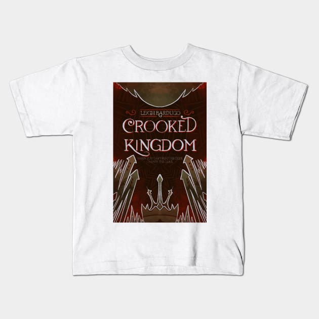 Crooked Kingdom Book Cover Kids T-Shirt by livelonganddraw